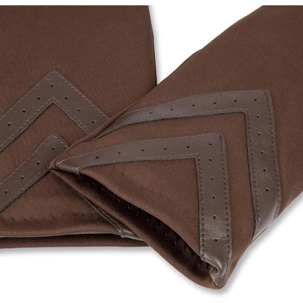 Women's Brown - Smartdri Spandex Gloves Warm Fleece Lined Chevron Touchscreen